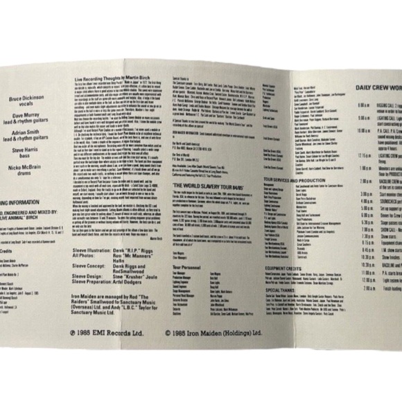 Vintage Iron Maiden 1985 Life After Death Double Cassette Made In Canada - Picture 7 of 8